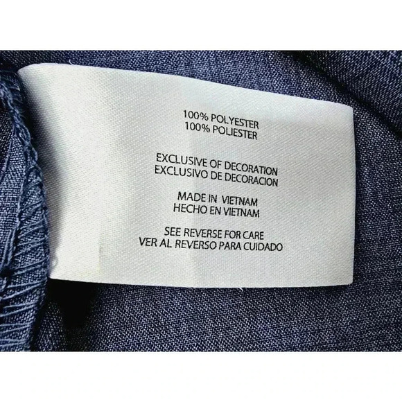 Orvis Size Medium Men's Charcoal Blue Pocket Logo Short Sleeve Polyester Shirt - Picture 11 of 12